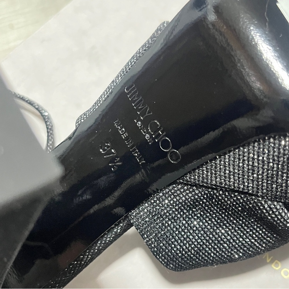 Jimmy Choo Elegant Heloise 120 Black High Heel Sandals - Picture 8 of 13